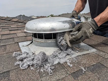 Cleaning Dryer Vent On Roof in Heath