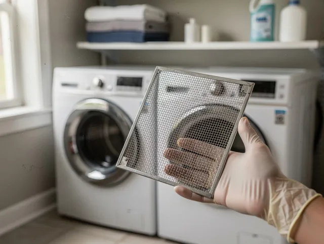 Heath Dryer Vent Cleaning specialist performing detailed lint trap cleaning service in Heath