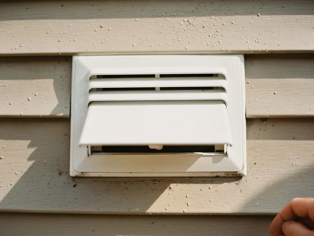 Heath Dryer Vent Cleaning technician performing professional exhaust vent cleaning at a residential property in Heath